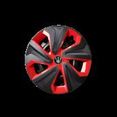 Set 4 capace roti Evo culoare negru rosu 15  inch Cod: WK2-1RD-15