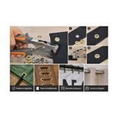 Set cleste montat ocheti metalici 10 mm cu 500 capse aurii si argintii Cod: AAA602