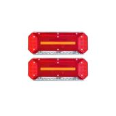 Set lampa LED  Stanga si Dreapta cu efect de neon și semnalizare intermitentă dinamică, cu 5 funcții, 12-24V, 345mm X 130mm Cod:  ST0223
