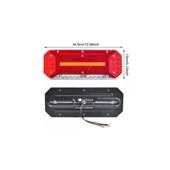 Set lampa LED  Stanga si Dreapta cu efect de neon și semnalizare intermitentă dinamică, cu 5 funcții, 12-24V, 345mm X 130mm Cod:  ST0223