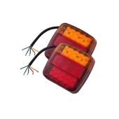 Set lampa spate LED 110x105 mm, 5 functii, iluminare numar, stanga/dreapta Cod: H5-363PC