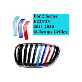 Set ornamente dungi grila fata BMW Seria 2 F22 F23 2014-2021 varianta grila 8 lamele Cod: CT-GS-072 TIP B