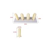 Stand de depozitare pentru role folie/autocolant, capacitate 4 role, dimensiune 19x60cm Cod: STD-4R