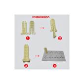Stand de depozitare pentru role folie/autocolant, capacitate 4 role, dimensiune 19x60cm Cod: STD-4R