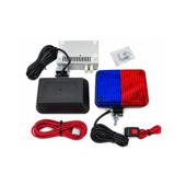 Stroboscoape auto 12V rosu-albastru set 2 bucati cu modul de comanda Cod: WF01B