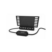Suport numar auto cu proiector LED tip lupa 130W 20000 lumeni telecomanda alb/galben 12-24V Cod: LX-GL11