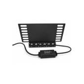 Suport numar auto cu proiector LED tip lupa 130W 20000 lumeni telecomanda alb/galben 12-24V Cod: LX-GL11