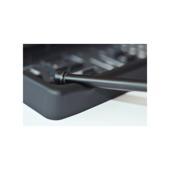 Suport numar inmatriculare fata cu amortizor protectie PU negru sistem 3Click Cod: R-0001