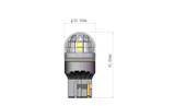 Bec o faza  T20 7440 W21W 15SMD 2835 12V CANBUS  nonpolar 320 lumen  Lumina galbena  Cod:SPT15-7440-Y