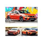 Capace oglinda tip BATMAN compatibile Honda Civic FE  2022->,  Cod: BAT10112 / C537-BAT2