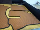 Covor auto imitatie piele romb dedicat VOLVO  2002-2012 Cod:FH12 - Negru cusatura Albastra-COV02NA