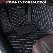 Covorase auto LUX PIELE 5D Audi A8 D4 2010-2017 caroserie lunga ( 5D-040 cusatura bej )