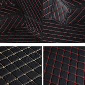 Covorase auto LUX PIELE 5D Mercedes S-Class W221 2005-2013 scurt  ( 5D-06 cusatura rosie )