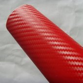 Folie carbon 3D rosie latime 1.27m