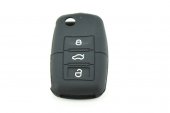 Husa cheie briceag 3 butoane silicon negru VW 