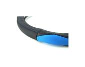 Husa volan piele cu gaurele  Marime -M culoare  negru+albastru Cod: K436
