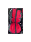 Huse scaune auto universale fractionate ,Culoare:Negru+Rosu diverse cusaturi / 11piese Cod: A101 - Negru+Rosu +Cusatura Albastra :A101-1