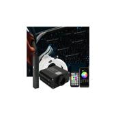 Kit fibra optica LED RGB+W plafon instelat cu efect meteorit (Stea Cazatoare) 450fire ,3m 12V   Cod: HH-45013