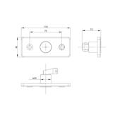 Lampa gabarit 110x45, LED, alba, 12-36V, MD-013-B Fristom