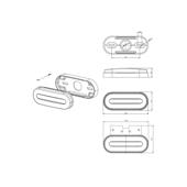 Lampa gabarit 124x51, LED, galbena, 12-36V, Fristom Cod: FT-070-Z