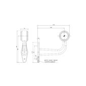 Lampa gabarit cu brat cu cot 90°, 175mm, LED, alb-rosie, 12-36V,  Fristom Cod: FT009-F