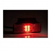 Lampa LED gabarit, culoare rosu ,cu suport lateral 12/36V Cod:FT-017