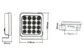 Lampa SMD 6001-3 Lumina:alba Voltaj: 12v-24V Rezistenta la apa: IP66