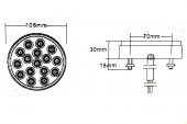 Lampa SMD 6004-2 Lumina: portocalie Voltaj: 12v-24V Rezistenta la apa: IP66