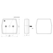 Lampa spate 99,6x93, 3 functii, LED, cablu, LED Fristom Cod:FT-222