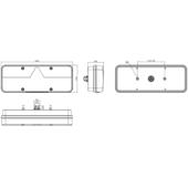 Lampa stop 400x153, 6 functii, stanga, Kingpoint FT-500-15 LED Fristom