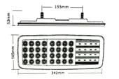 Lampa stop SMD 2027R (dreapta) Voltaj: 12V Nr. led-uri: 44 SMD Rezistenta la apa: IP66