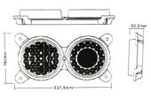 Lampa stop SMD 2045 Voltaj: 24V Nr. led-uri: 46 SMD Rezistenta la apa: IP66