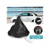Manson schimbator viteze  piele ecologica  compatibil  Fiat 500/ 500C Cod:FXFIAT-18