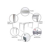 Masa plianta din aluminiu 120x60cm