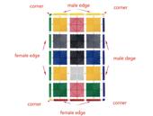 Pardoseala modulara ventilata  40x40x1,8cm   Culoare: Albastru Cod: PM10005