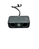 Prelungitor bricheta  cu USB si voltmetru Premium  Negru Cod:1676