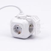 Priză 4 Circuite și Mufă USB Cubică 3G 1.55mm x 1.4m COD: 8800