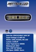Proiector LED GD62424NLF 24W 30° 12-24V  lumina alba + portocalie si functie stroboscopica