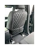 Protectie spatar  scaun auto cu buzunare imitatie piele Cod: 9070 - Negru cusatura Neagra