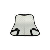 Protectie spatar  scaun auto cu buzunare imitatie piele Cod: 9070 - Negru cusatura Neagra