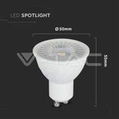 Reflector LED Cip SAMSUNG GU5.3 6.5W MR16 Plastic Încrețit 38` 3000K COD:207