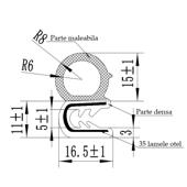 Rola cheder cauciuc  universal cu insertie de metal, 10 metri  Cod: FS-1334