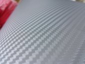 Rola folie carbon 3D argintie latime 1.27m x 30m
