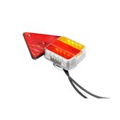Set lampi LED magnetice cu triunghiuri reflectorizante pentru remorca, fisa 7 pini, cablu 2,5m, cablu fisa 7,5 m Cod: BK98483