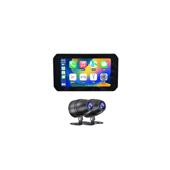 Sistem GPS moto cu DVR si camera marsarier + senzori presiune 12V cu 2 camere  Cod: CHS-C5-MOTO